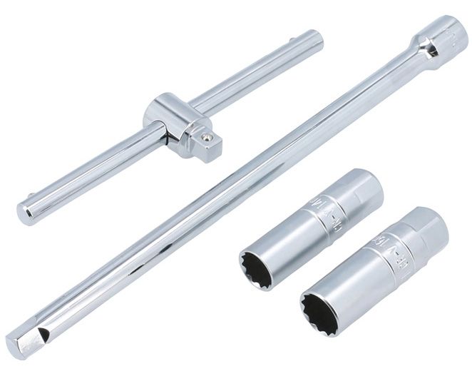 Laser Tools LAS-8314 3/8"-os 12-lapú vékony falú gyertyakulcs készlet, 14 / 16 mm termék fő termékképe