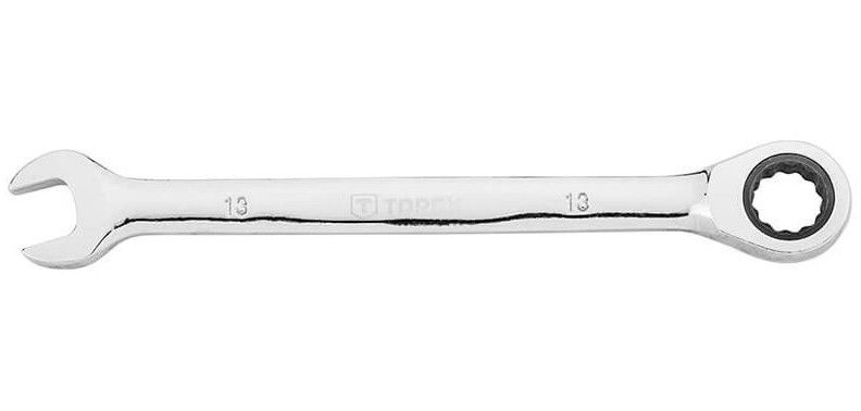 Topex 35D743 racsnis csillag-villáskulcs, CrV acél, 48-fogú, 13 mm termék fő termékképe