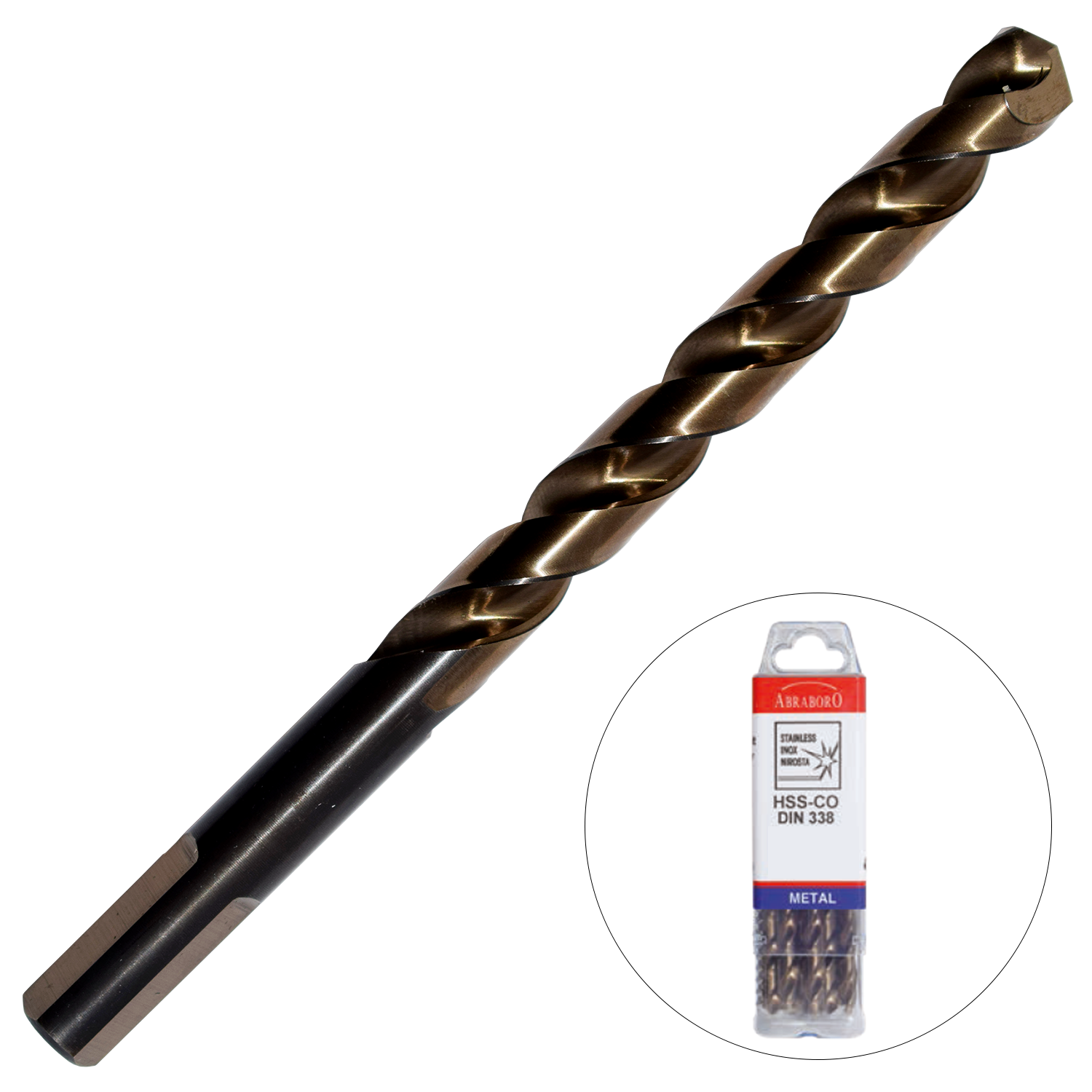 Abraboro 2 x 49 / 24 mm HSS-Co multi fémfúró háromszög szárral, 10 db/csomag termék fő termékképe