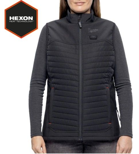 Milwaukee M12 HPVLBL3-0 Fűthető Női pufi mellény - HEXON - Fekete (akku és töltő nélkül) termék fő termékképe