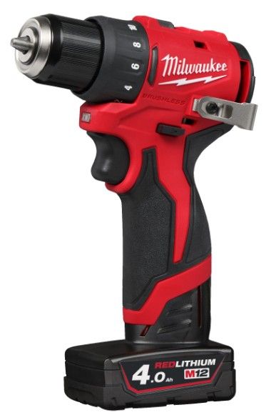 Milwaukee M12 BLDDRC-402C M12™ kompakt szénkefe nélküli fúró-csavarozó (2 x 4.0 Ah Li-ion akkuval) termék fő termékképe