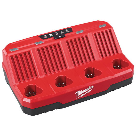 Milwaukee M12C4 4-soros Líthium-ion akkumulátor töltő, 12 V, 40/80 perc (PROMO) termék fő termékképe