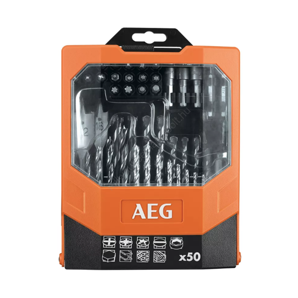 AEG 50 darabos vegyes fúró csavarozó bit szett termék fő termékképe