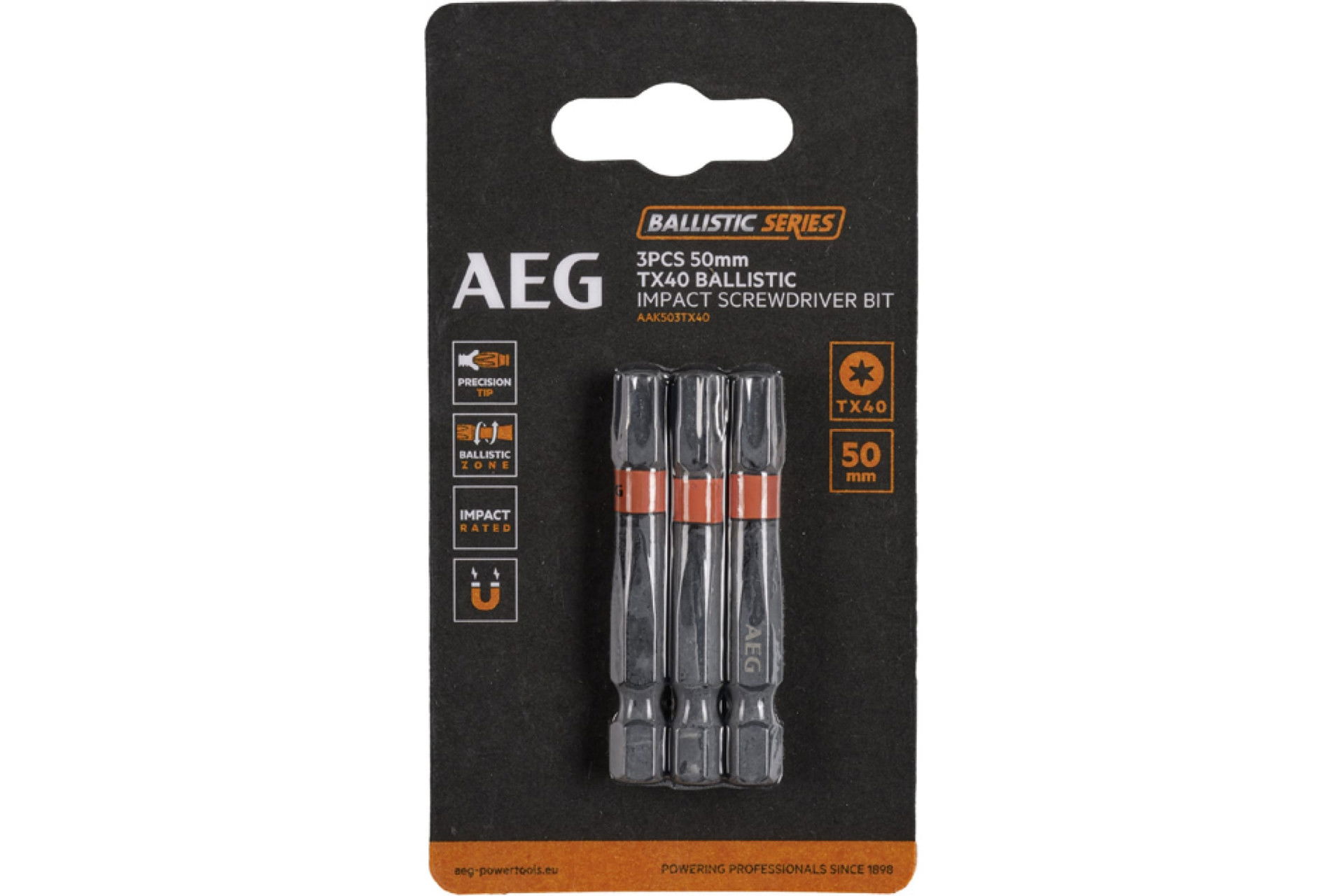 AEG AAK503TX40 50mm TX40 csavarozó bit 3db/bliszter termék fő termékképe
