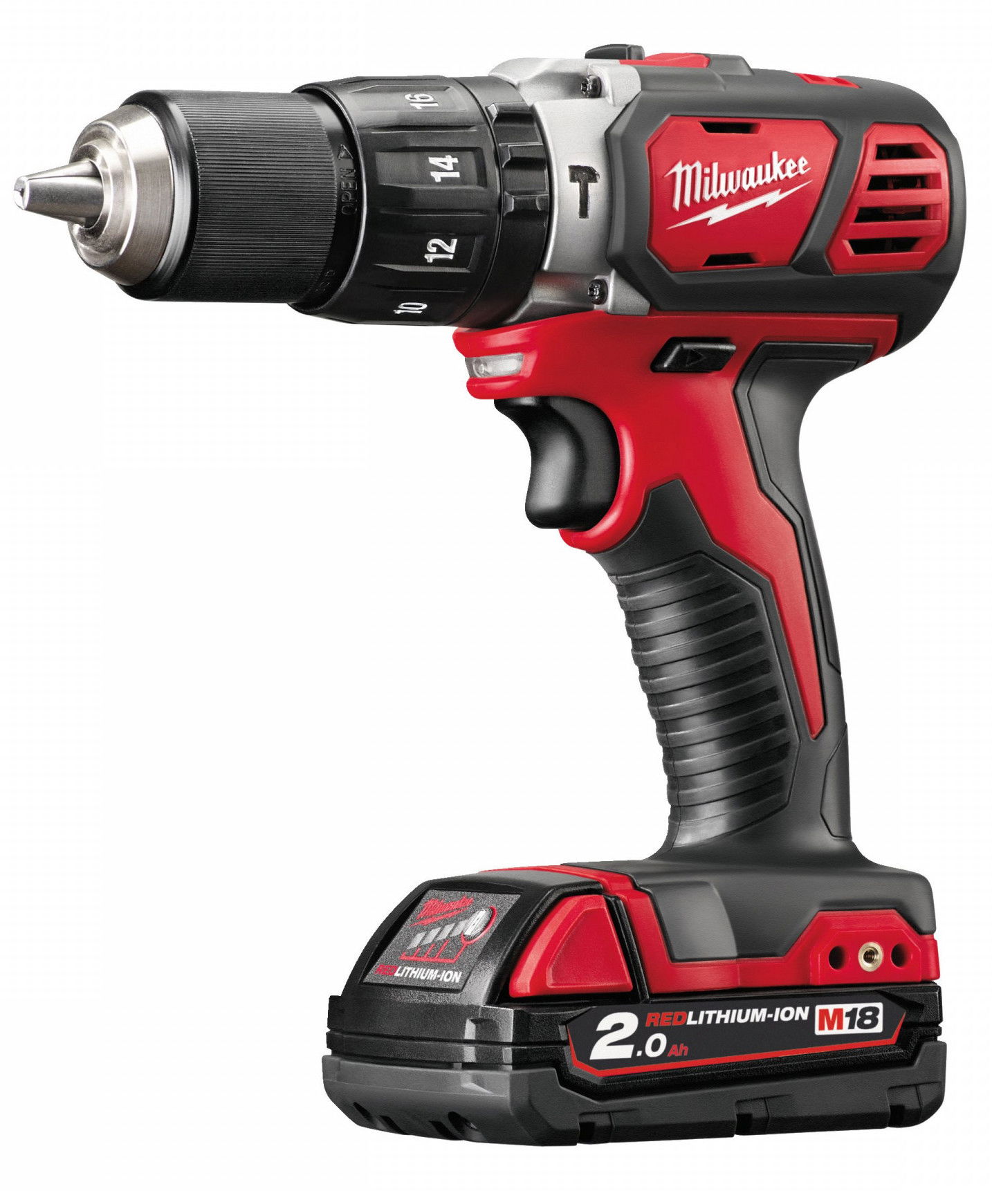 Milwaukee M18 BPD-202C akkus kompakt ütvefúró-csavarozó (2 x 2.0 Ah Li-ion akkuval) termék fő termékképe
