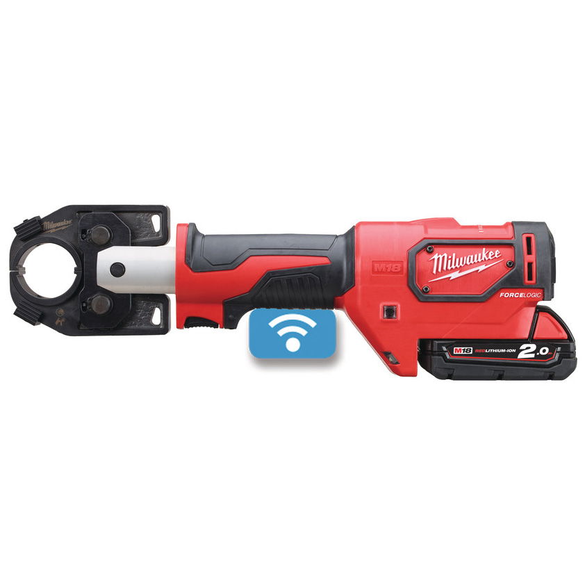 Milwaukee M18 HCCT-201C akkus ONE-KEY™ FORCELOGIC™ szénkefe nélküli hidraulikus kábelkrimpelő (1 x 2.0 Ah Li-ion akkuval) (PROMO) termék fő termékképe