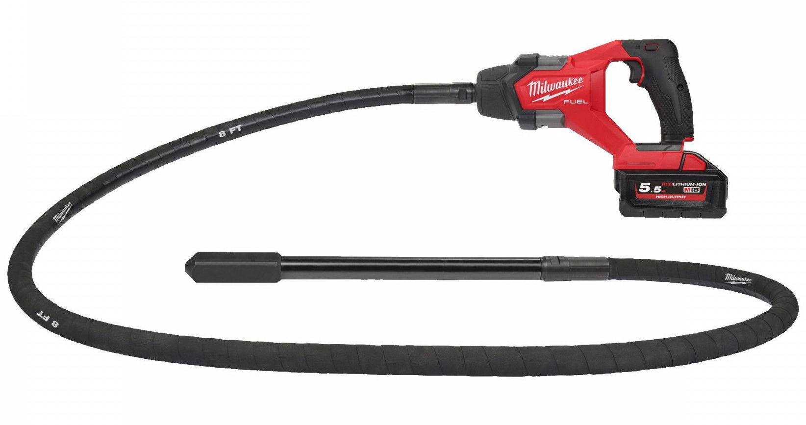 Milwaukee M18 FCVN24-551 FUEL™ akkus szénkefe nélküli tűvibrátor (1 x 5.5 Ah Li-ion akkuval) termék fő termékképe