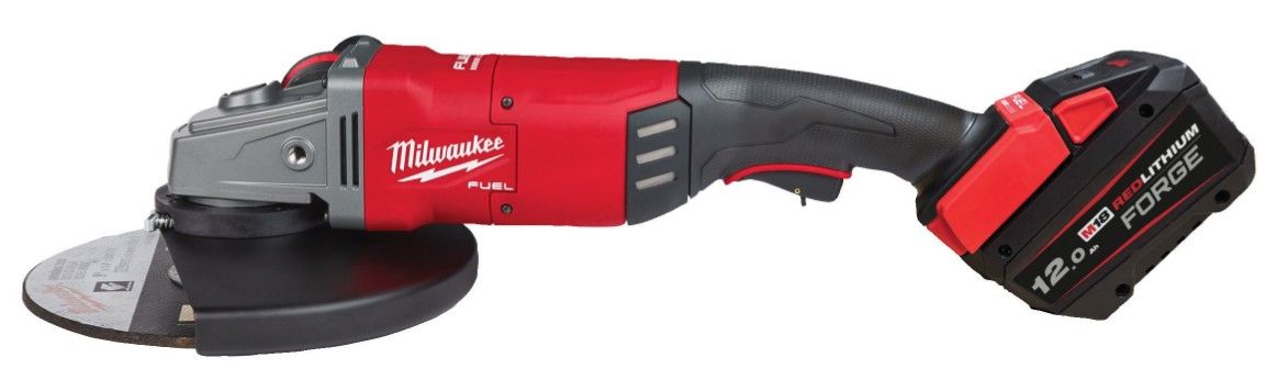 Milwaukee M18 FLAG230XPDB-121C FUEL™ akkus szénkefe nélküli nagy sarokcsiszoló (1 x M18 FB12 REDLITHIUM™ FORGE™ akkuval, kofferben) termék fő termékképe