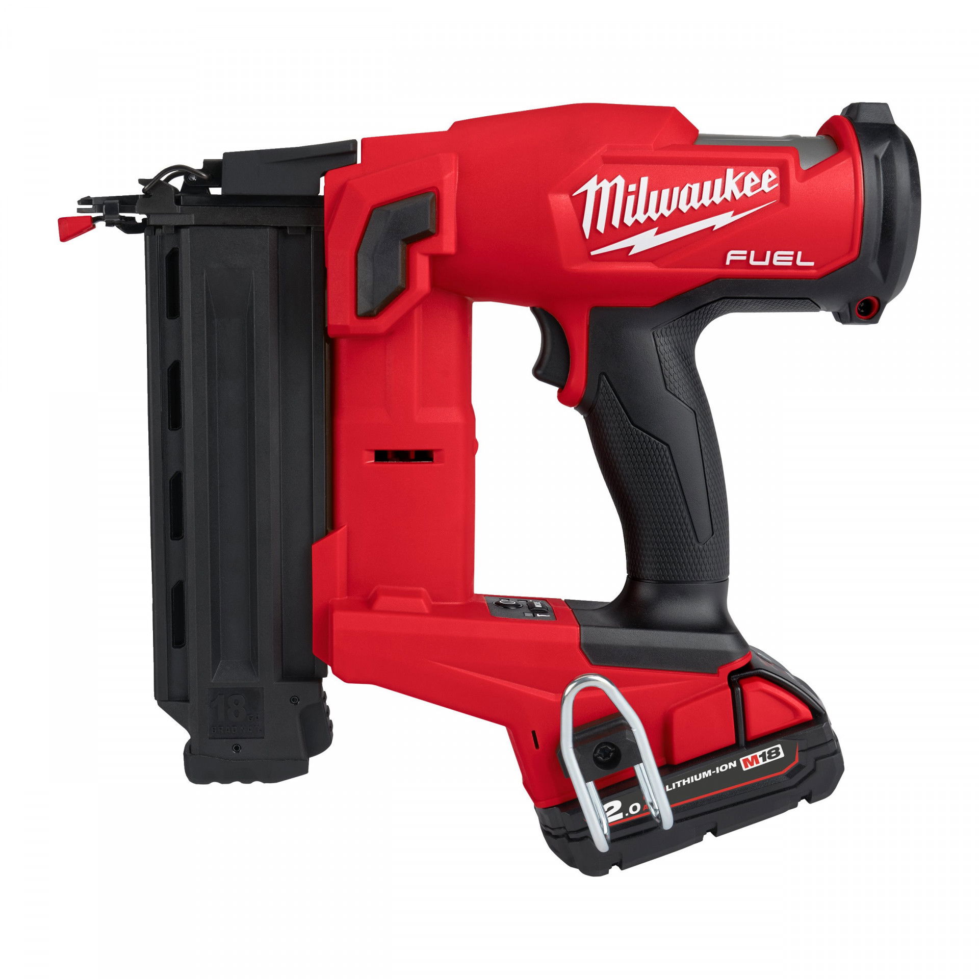 Milwaukee M18 FN18GS-202X FUEL™ akkus finiselő szögbelövő (2 x 2.0 Ah Li-ion akkuval, Heavy Duty kofferben)  (PROMO) termék fő termékképe