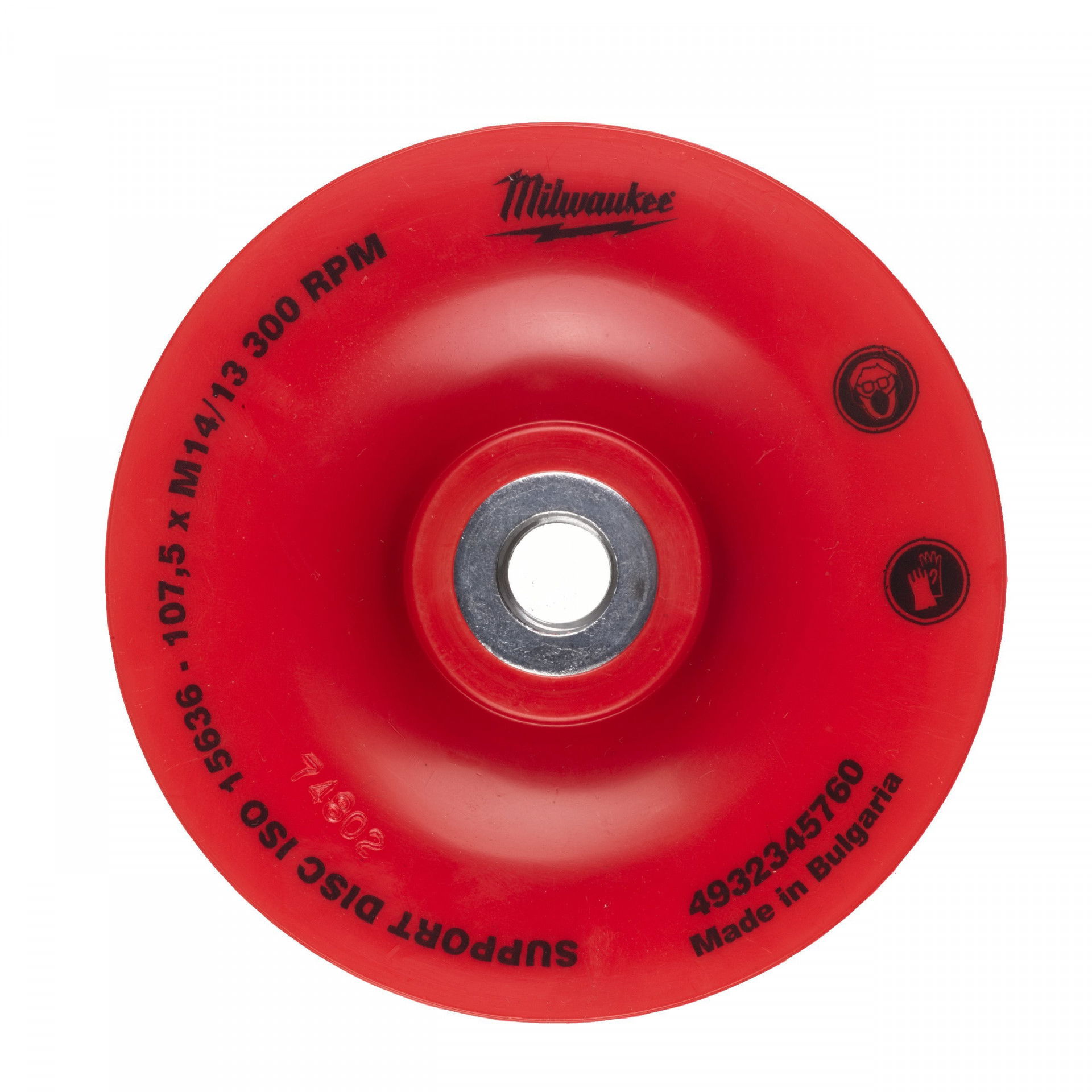 Milwaukee Rugalmas tartótányér M14 szorítóanyával, 14.2 mm befogótüske, Ø107.5 mm termék fő termékképe