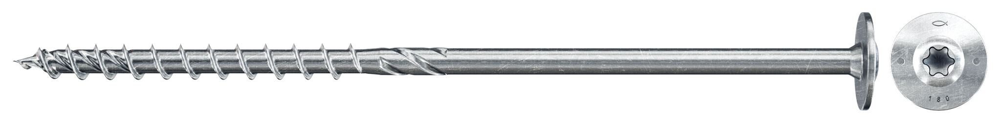 Fischer PowerFast FPF II WTP 10.0 x 220 BC 50 lapos fejű, részmenetes szerkezetépítő csavar TX behajtással, 50 db/csomag termék fő termékképe